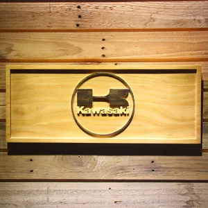 Kawasaki Wood Sign