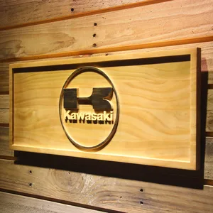 Kawasaki Wood Sign