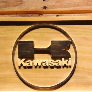 Kawasaki Wood Sign