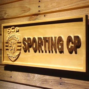 Lisbon Sporting Clube de Portugal Wood Sign