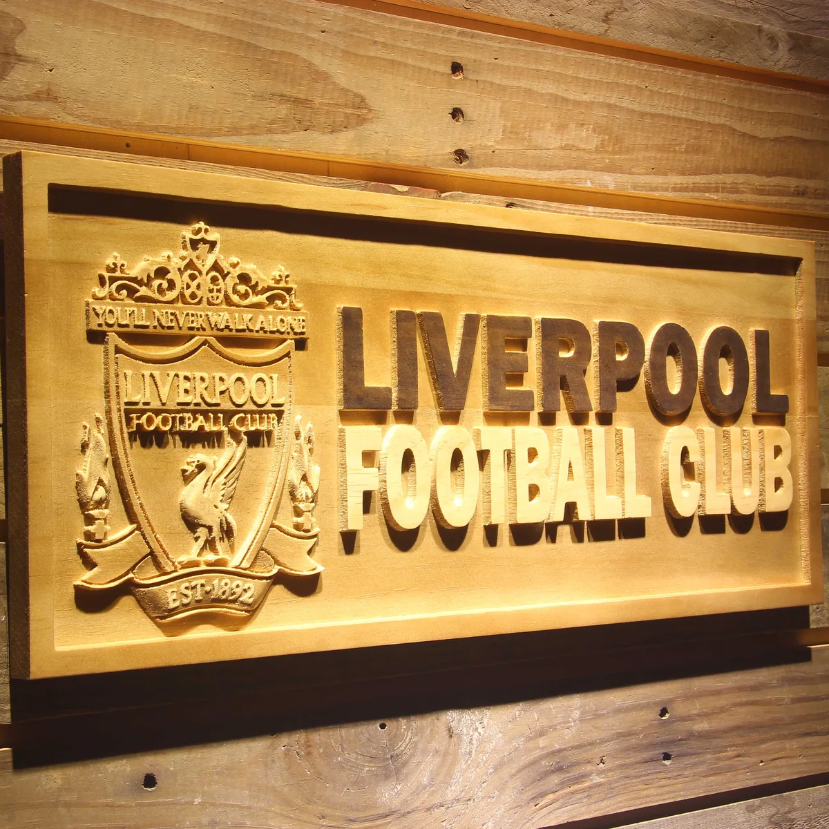 Liverpool Football Club Wood Sign