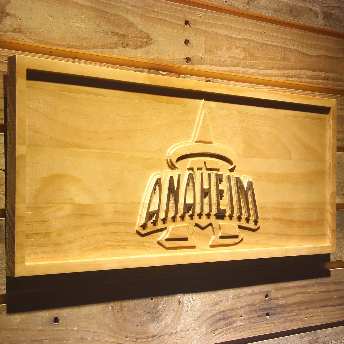 Los Angeles Angels of Anaheim 1997-2001 Anaheim Halo Logo Wood Sign - Legacy Edition