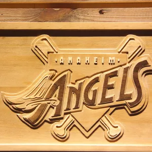 Los Angeles Angels of Anaheim 1997-2001 Home Plate Logo Wood Sign - Legacy Edition