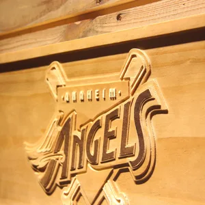 Los Angeles Angels of Anaheim 1997-2001 Home Plate Logo Wood Sign - Legacy Edition