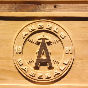 Los Angeles Angels of Anaheim Patch Wood Sign