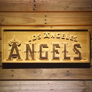 Los Angeles Angels of Anaheim Wood Sign