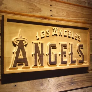 Los Angeles Angels of Anaheim Wood Sign