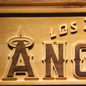Los Angeles Angels of Anaheim Wood Sign