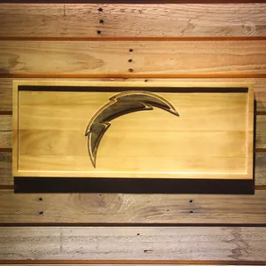 Los Angeles Chargers Bolt Wood Sign