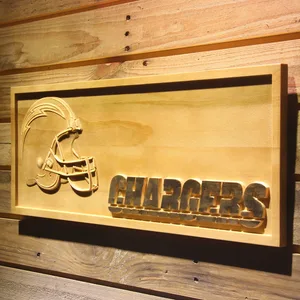 Los Angeles Chargers Helmet Wood Sign
