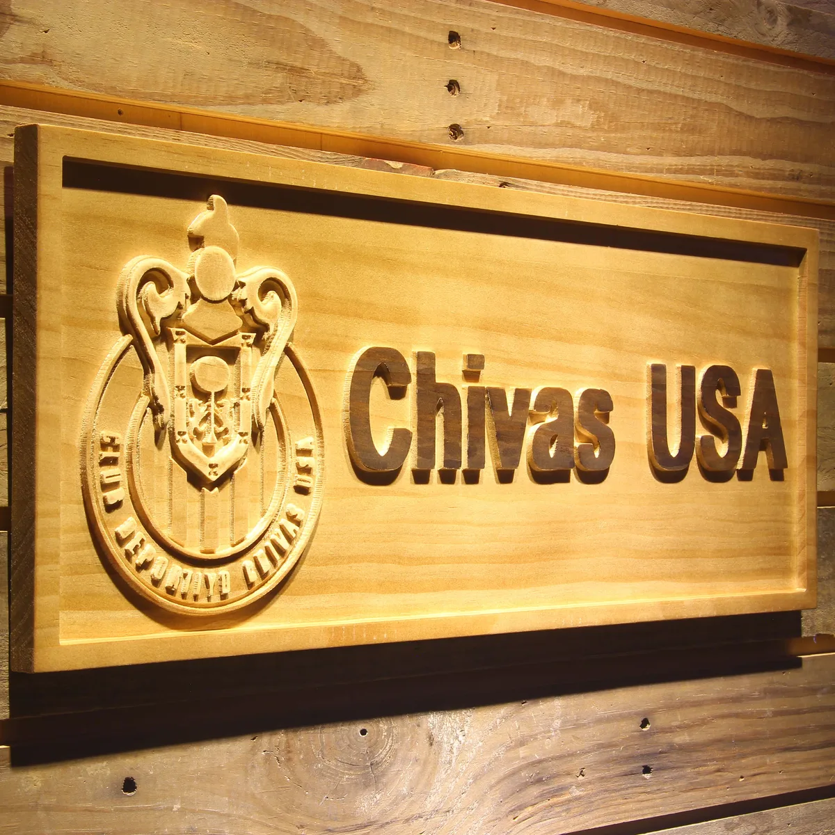 Los Angeles Club Deportivo Chivas USA Wood Sign