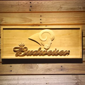 Los Angeles Rams Budweiser Wood Sign