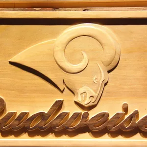 Los Angeles Rams Budweiser Wood Sign