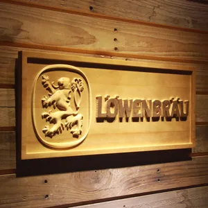 Lowenbrau Wood Sign
