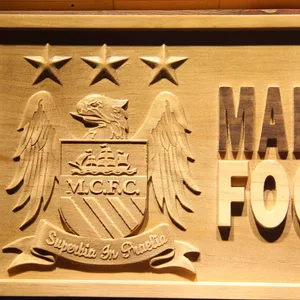 Manchester City Football Club Wood Sign - Legacy Edition