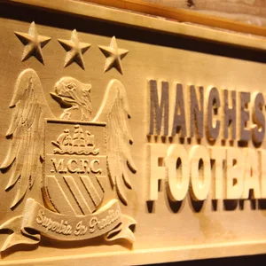 Manchester City Football Club Wood Sign - Legacy Edition