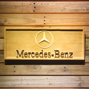 Mercedes Benz Wood Sign