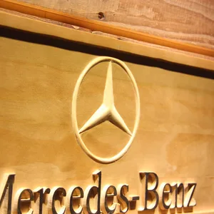 Mercedes Benz Wood Sign