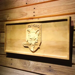 Metal Gear Solid - Foxhound Wood Sign