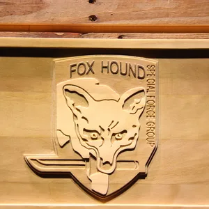 Metal Gear Solid - Foxhound Wood Sign