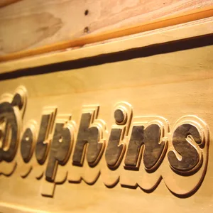 Miami Dolphins 1980-1996 Wood Sign - Legacy Edition