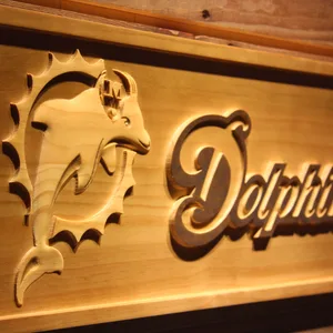 Miami Dolphins 2 Wood Sign - Legacy Edition