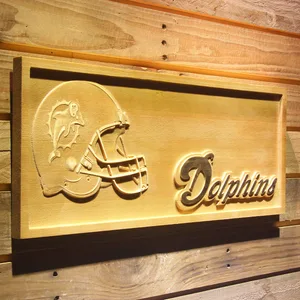 Miami Dolphins Helmet Wood Sign - Legacy Edition