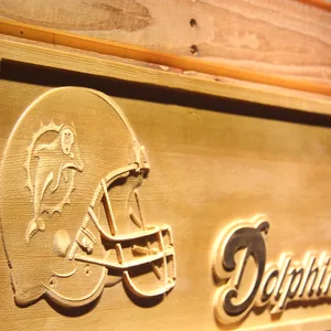 Miami Dolphins Helmet Wood Sign - Legacy Edition