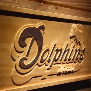 Miami Dolphins Wood Sign - Legacy Edition