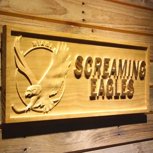 Miami Screaming Eagles Wood Sign - Legacy Edition