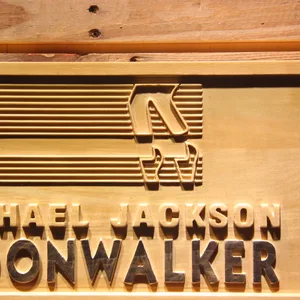 Michael Jackson Moonwalker Bars Wood Sign