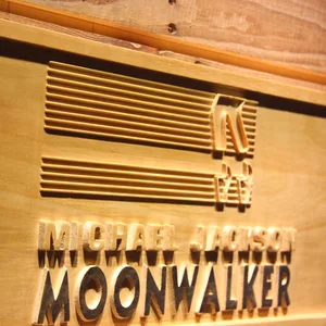 Michael Jackson Moonwalker Bars Wood Sign