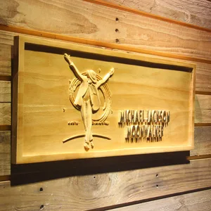 Michael Jackson Moonwalker Wood Sign