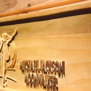 Michael Jackson Moonwalker Wood Sign