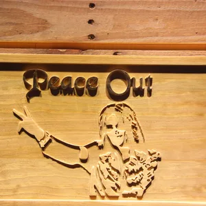 Michael Jackson Peace Out Wood Sign