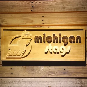 Michigan Stags Wood Sign - Legacy Edition