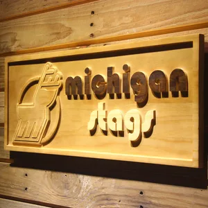 Michigan Stags Wood Sign - Legacy Edition