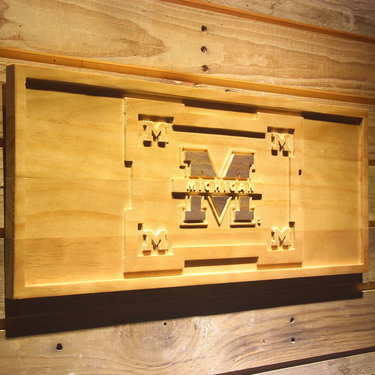 Michigan Wolverines Wood Sign - Legacy Edition