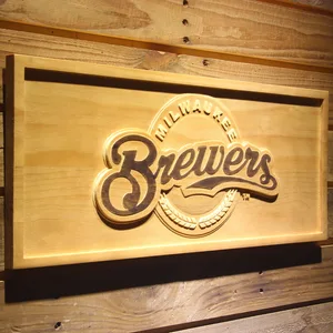 Milwaukee Brewers Wood Sign