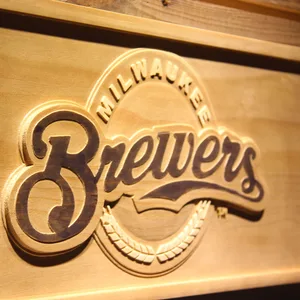 Milwaukee Brewers Wood Sign