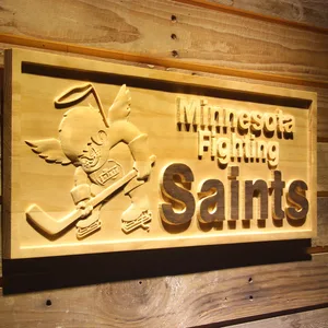 Minnesota Fighting Saints Wood Sign - Legacy Edition