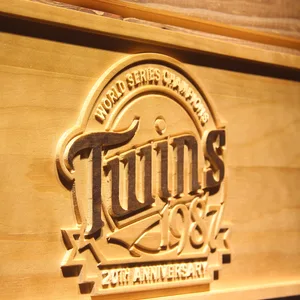 Minnesota Twins 1987 World Championship 20th Anniversary Wood Sign - Legacy Edition