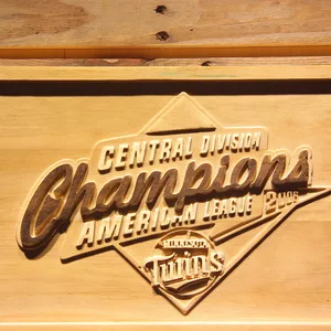 Minnesota Twins 2006 American League Central Division Champions Wood Sign - Legacy Edition