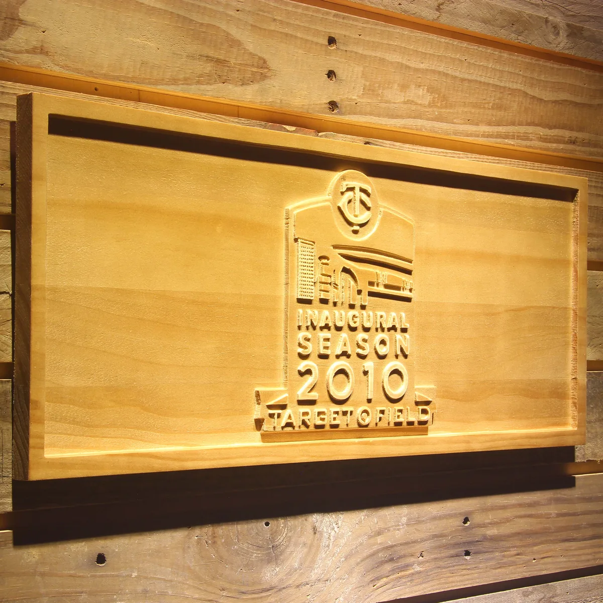 Minnesota Twins 2010 Target Field Inaugural Season Wood Sign - Legacy Edition