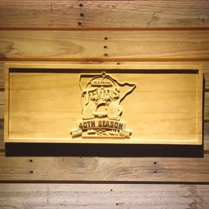 Minnesota Twins 40th Season Logo Wood Sign - Legacy Edition