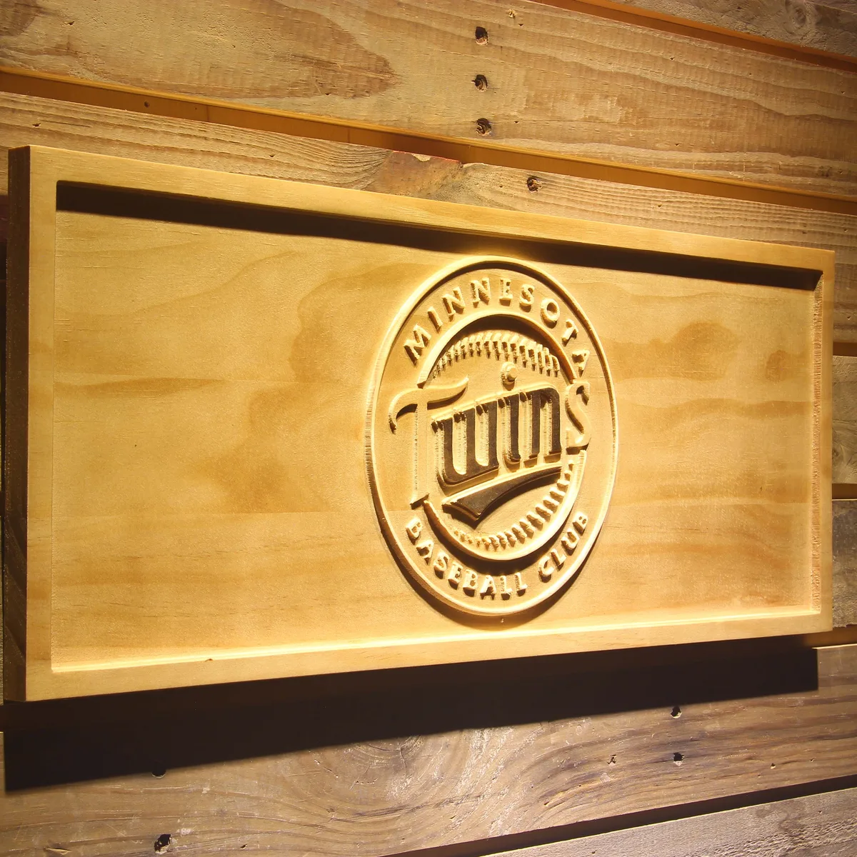 Minnesota Twins 5 Wood Sign