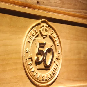 Minnesota Twins 50th Season Logo Wood Sign - Legacy Edition