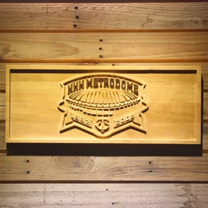 Minnesota Twins HHH Metrodome Logo Wood Sign - Legacy Edition