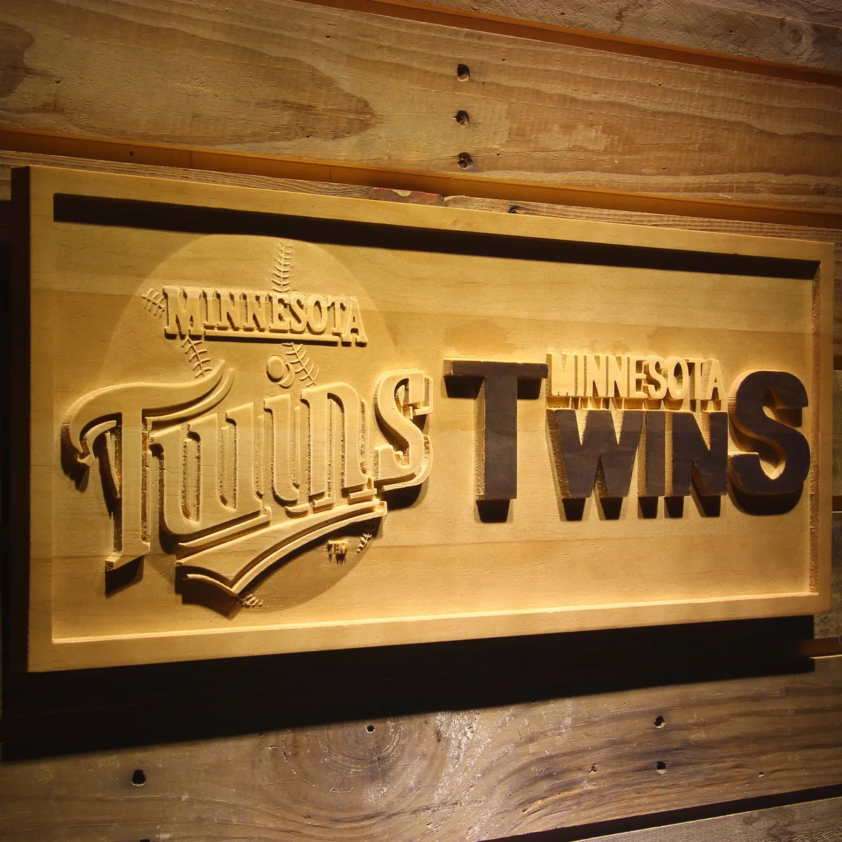 Minnesota Twins Wood Sign