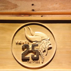 Minnesota Vikings 25th Anniversary Logo Wood Sign - Legacy Edition